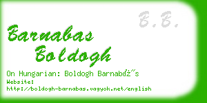 barnabas boldogh business card